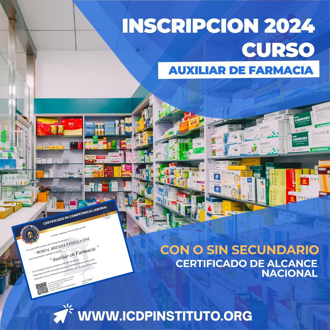 AUXILIAR DE FARMACIA 9 MESES JUEVES 15 HORAS 18-01-2024 PROFESORA VERÓNICA FORNO GRUPO 1